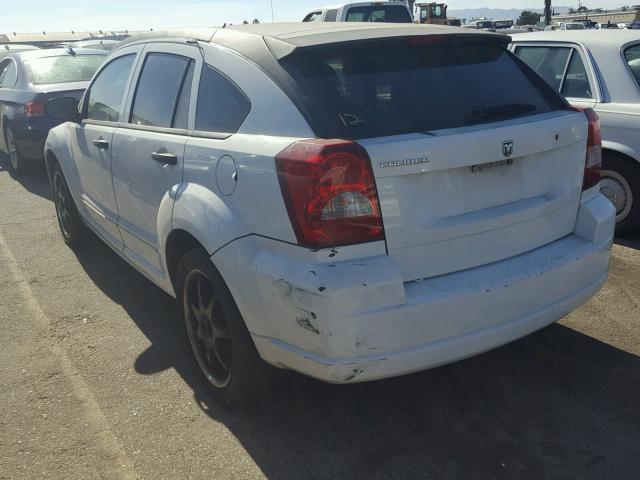 1B3HB28B27D232473 - 2007 DODGE CALIBER WHITE photo 3