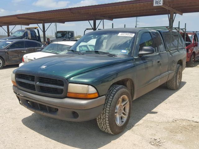 1B7GL22X3XS112897 - 1999 DODGE DAKOTA GREEN photo 2