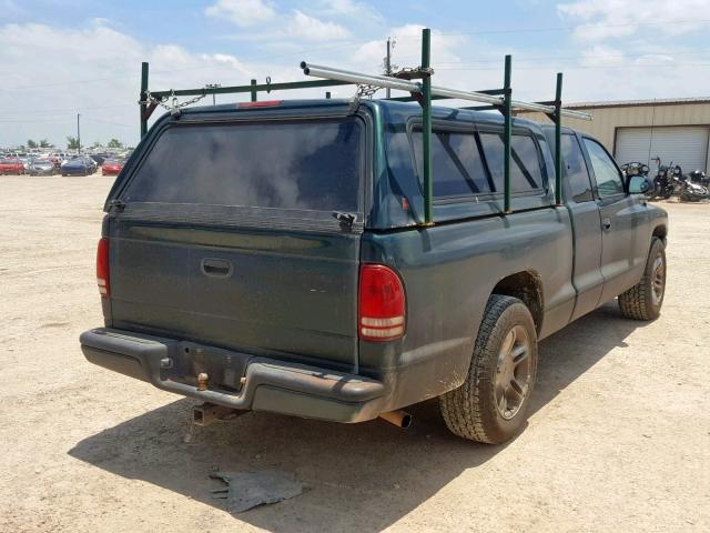 1B7GL22X3XS112897 - 1999 DODGE DAKOTA GREEN photo 4