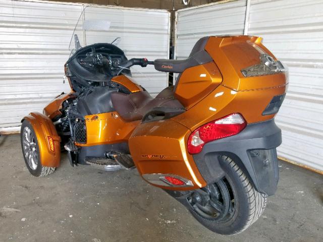 2BXNBDD17EV005985 - 2014 CAN-AM SPYDER ROA ORANGE photo 3