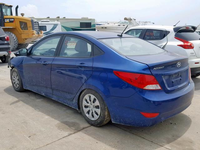 KMHCT4AE0GU094479 - 2016 HYUNDAI ACCENT SE GRAY photo 3