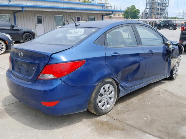 KMHCT4AE0GU094479 - 2016 HYUNDAI ACCENT SE GRAY photo 4