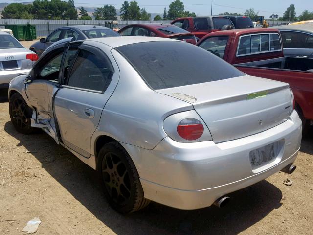 1B3AS66S14D603890 - 2004 DODGE NEON SRT-4 SILVER photo 3