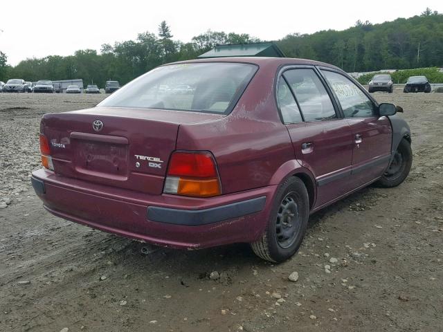 JT2BC52L3T7040226 - 1996 TOYOTA TERCEL DX RED photo 4