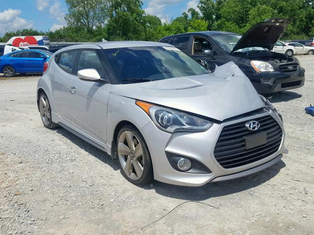 KMHTC6AE6DU173517 - 2013 HYUNDAI VELOSTER T SILVER photo 1