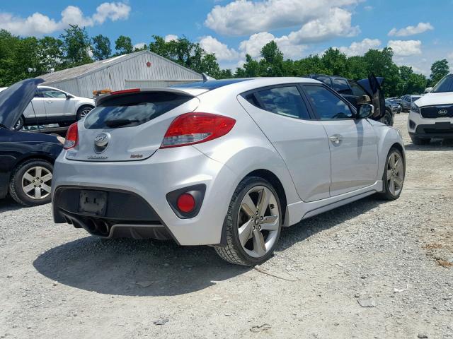 KMHTC6AE6DU173517 - 2013 HYUNDAI VELOSTER T SILVER photo 4