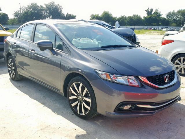 2HGFB2F95EH514713 - 2014 HONDA CIVIC EXL GRAY photo 1