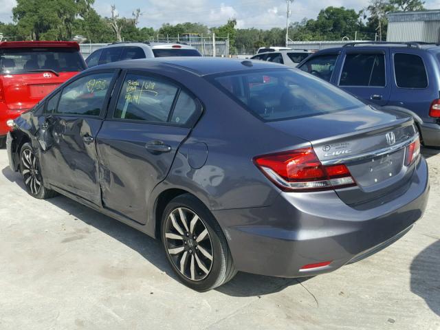 2HGFB2F95EH514713 - 2014 HONDA CIVIC EXL GRAY photo 3