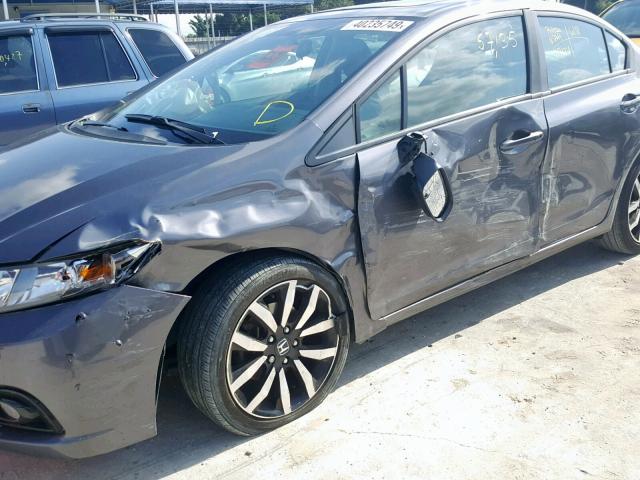 2HGFB2F95EH514713 - 2014 HONDA CIVIC EXL GRAY photo 9