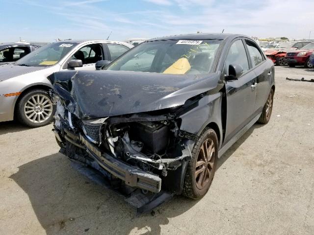 KNAFU4A23C5642030 - 2012 KIA FORTE EX BLACK photo 2