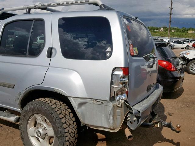 5N1ED28Y71C534057 - 2001 NISSAN XTERRA XE SILVER photo 9