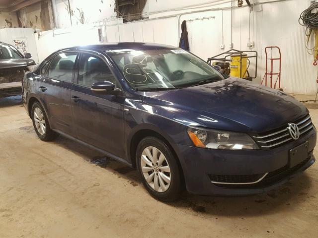 1VWAT7A35EC027405 - 2014 VOLKSWAGEN PASSAT S BLUE photo 1