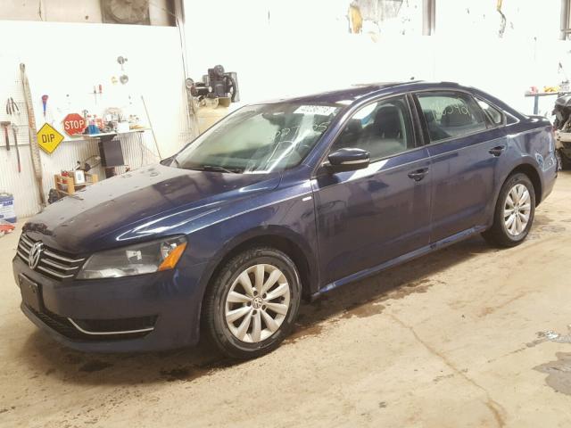 1VWAT7A35EC027405 - 2014 VOLKSWAGEN PASSAT S BLUE photo 2