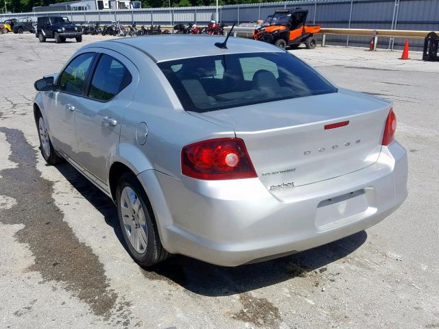 1B3BD4FB4BN538088 - 2011 DODGE AVENGER EX SILVER photo 3