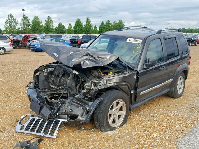 1J4GL58K95W520897 - 2005 JEEP LIBERTY LI GREEN photo 2