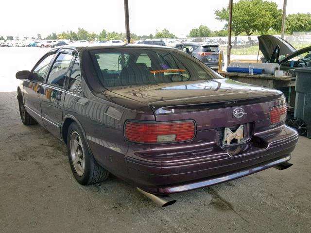 1G1BL52P1TR101757 - 1996 CHEVROLET CAPRICE MAROON photo 3