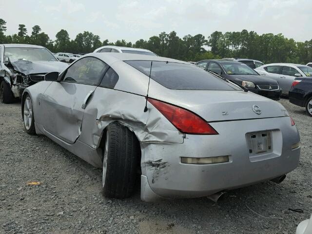 JN1AZ34D93T110320 - 2003 NISSAN 350Z COUPE GRAY photo 3