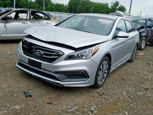 5NPE34AF4HH479528 - 2017 HYUNDAI SONATA SPO SILVER photo 2