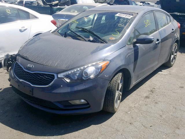 KNAFX4A81G5607343 - 2016 KIA FORTE EX GRAY photo 2