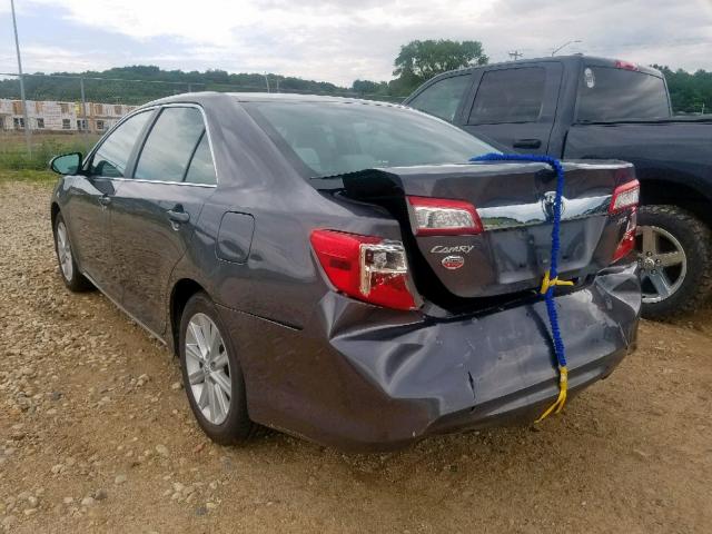 4T4BF1FK7ER367386 - 2014 TOYOTA CAMRY L GRAY photo 3