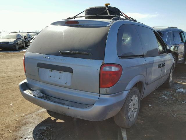 1D4GP25R06B694542 - 2006 DODGE CARAVAN SE BLUE photo 4