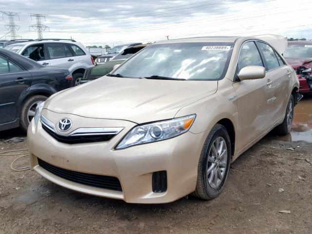 4T1BB3EK9BU138769 - 2011 TOYOTA CAMRY HYBR GOLD photo 2