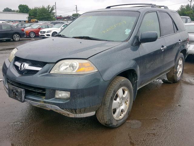 2HNYD18235H506471 - 2005 ACURA MDX GREEN photo 2