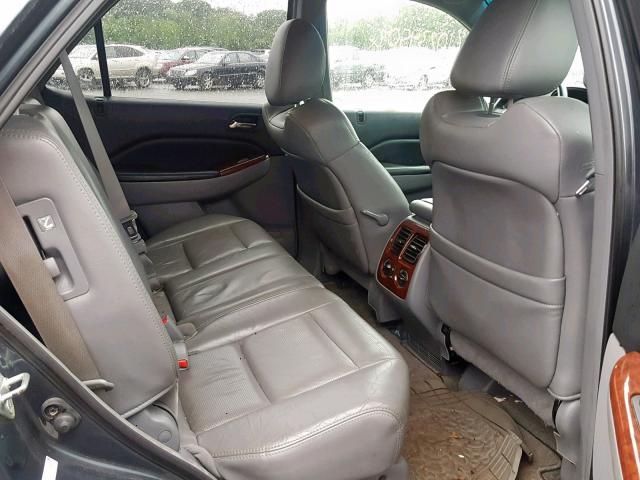 2HNYD18235H506471 - 2005 ACURA MDX GREEN photo 6