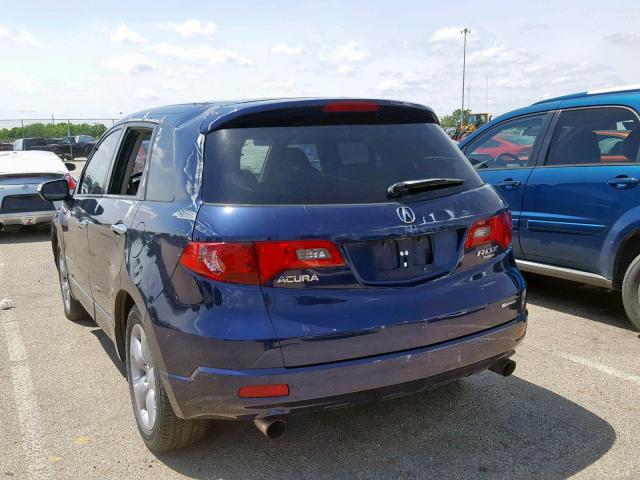 5J8TB18208A016662 - 2008 ACURA RDX BLUE photo 3