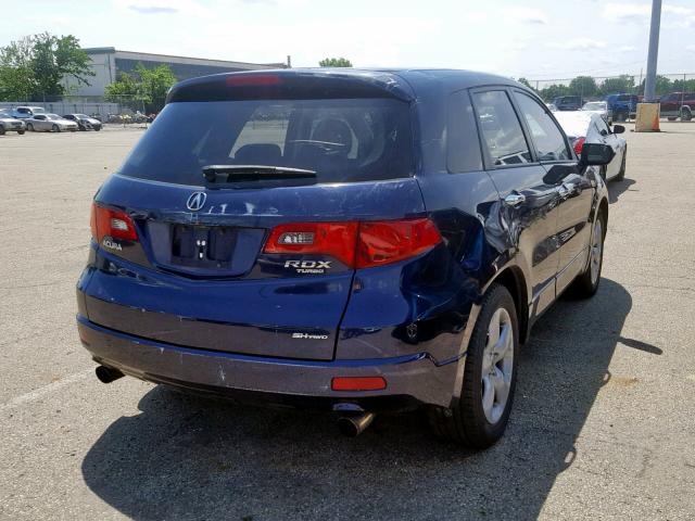 5J8TB18208A016662 - 2008 ACURA RDX BLUE photo 4