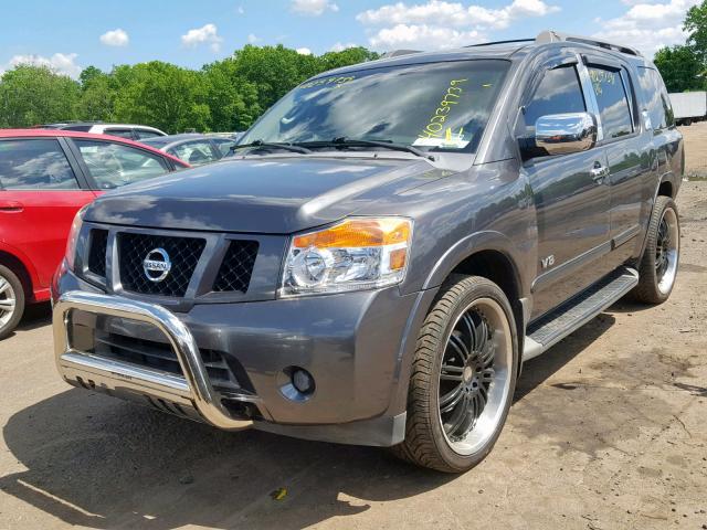 5N1AA08D08N618759 - 2008 NISSAN ARMADA SE GRAY photo 2