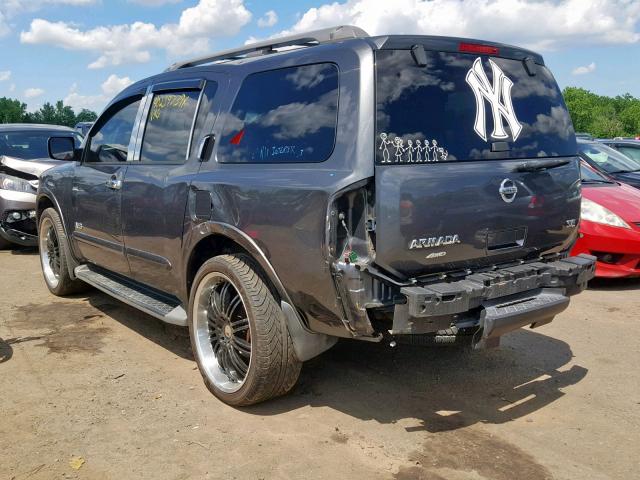 5N1AA08D08N618759 - 2008 NISSAN ARMADA SE GRAY photo 3