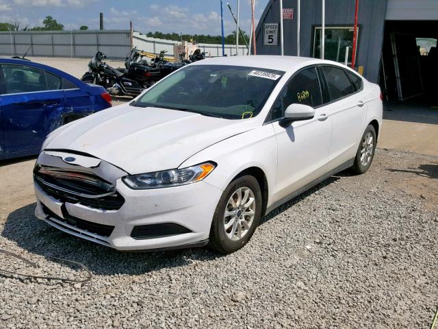 3FA6P0G7XFR244701 - 2015 FORD FUSION S WHITE photo 2