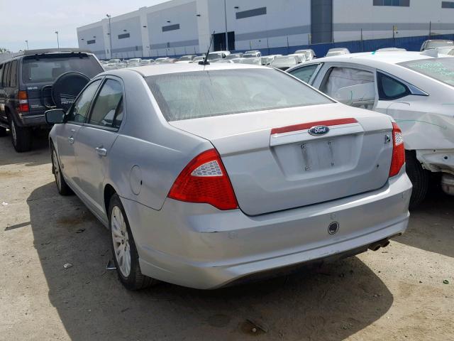 3FADP0L30AR236805 - 2010 FORD FUSION HYB SILVER photo 3