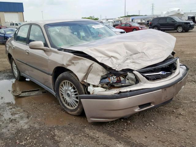 2G1WF55K029121807 - 2002 CHEVROLET IMPALA TAN photo 1