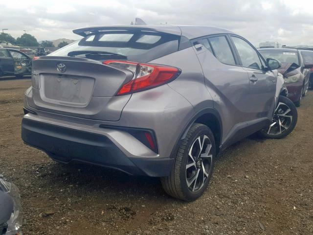 NMTKHMBX6JR015117 - 2018 TOYOTA C-HR XLE SILVER photo 4