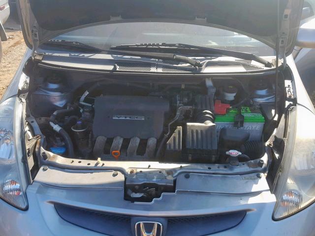 JHMGD37657S054129 - 2007 HONDA FIT S GRAY photo 7