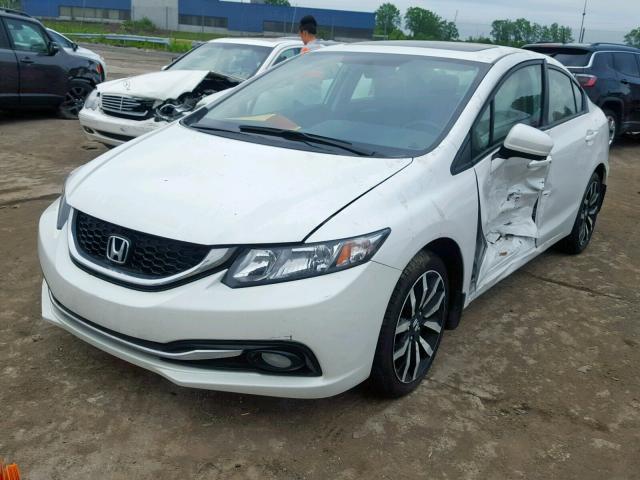 19XFB2F9XFE051415 - 2015 HONDA CIVIC EXL WHITE photo 2