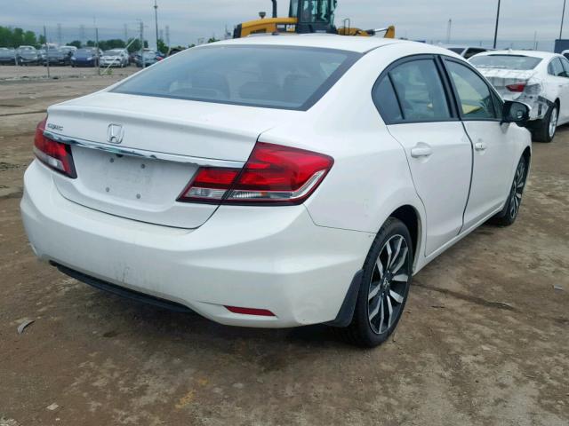 19XFB2F9XFE051415 - 2015 HONDA CIVIC EXL WHITE photo 4