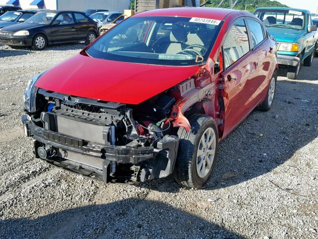 KNADM4A3XE6330056 - 2014 KIA RIO LX RED photo 2