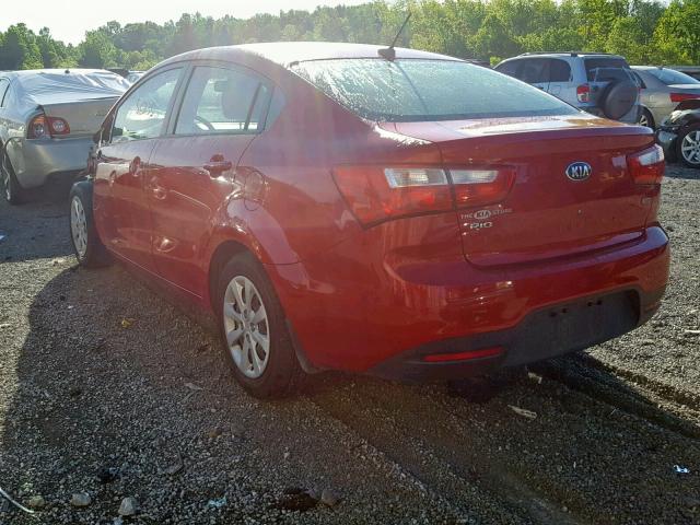 KNADM4A3XE6330056 - 2014 KIA RIO LX RED photo 3