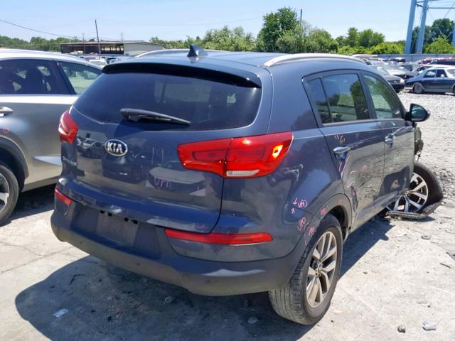 KNDPB3AC1E7582823 - 2014 KIA SPORTAGE B BLUE photo 4