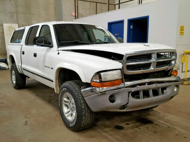 1B7GG2AN71S199098 - 2001 DODGE DAKOTA QUA WHITE photo 1