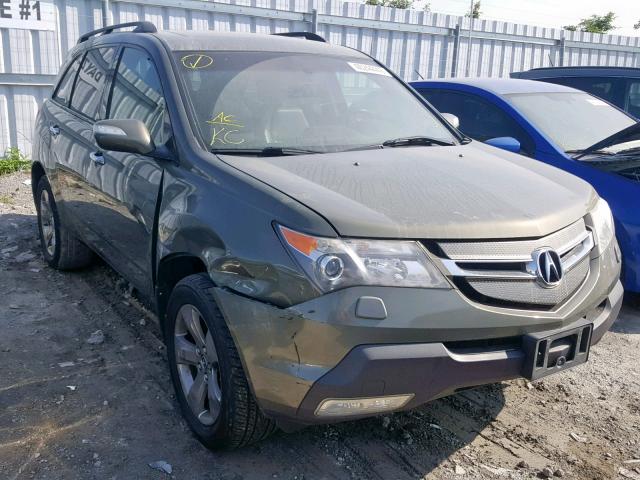 2HNYD28837H000362 - 2007 ACURA MDX SPORT GREEN photo 1