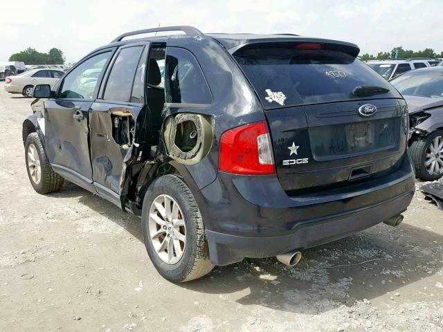 2FMDK3GC5DBE33066 - 2013 FORD EDGE SE BLACK photo 3