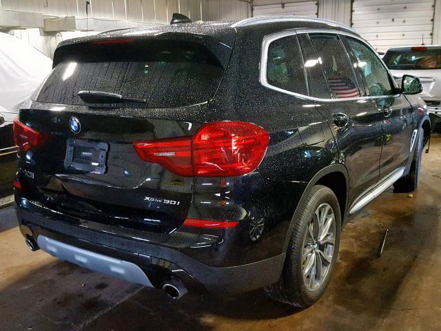 5UXTR9C50KLD94469 - 2019 BMW X3 XDRIVE3 BLACK photo 4