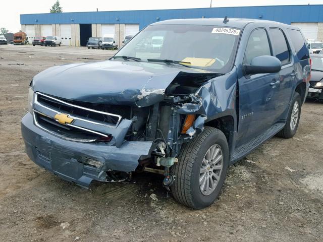 1GNFK13539R136527 - 2009 CHEVROLET TAHOE HYBR BLUE photo 2