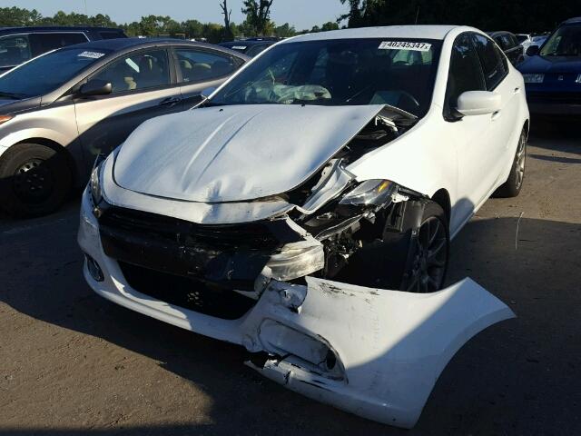 1C3CDFBB7FD112366 - 2015 DODGE DART SXT WHITE photo 2