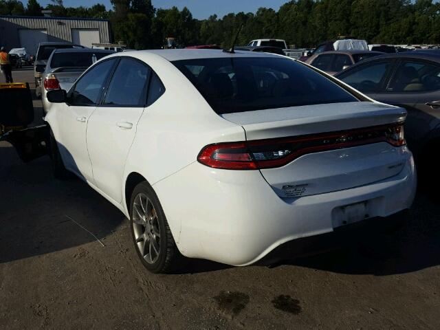 1C3CDFBB7FD112366 - 2015 DODGE DART SXT WHITE photo 3