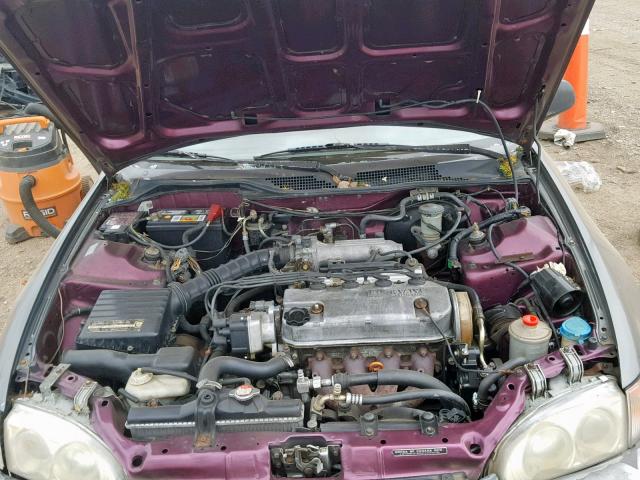 2HGEJ2227RH547127 - 1994 HONDA CIVIC DX GRAY photo 7